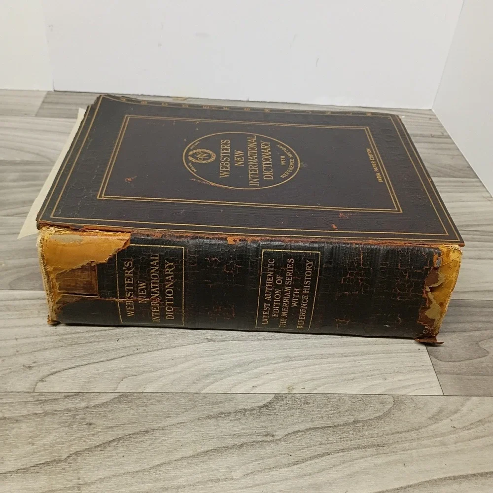 Vtg Webster's New International Dictionary, 1909 India Paper Ed Printed 1927